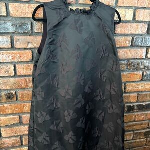 Draper James Black Midi Dress with Bow Pattern